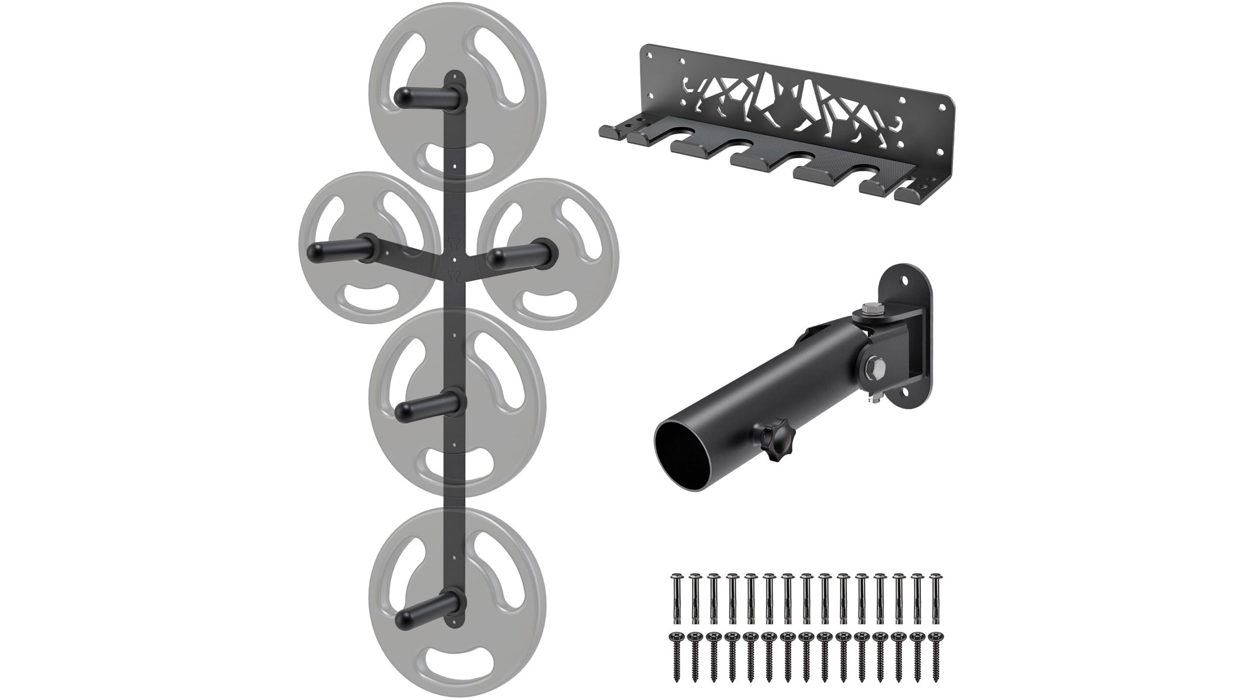 Kipika gym organizer set, the wall-mounted rack that finally tames plates and landmine rows in your home gym