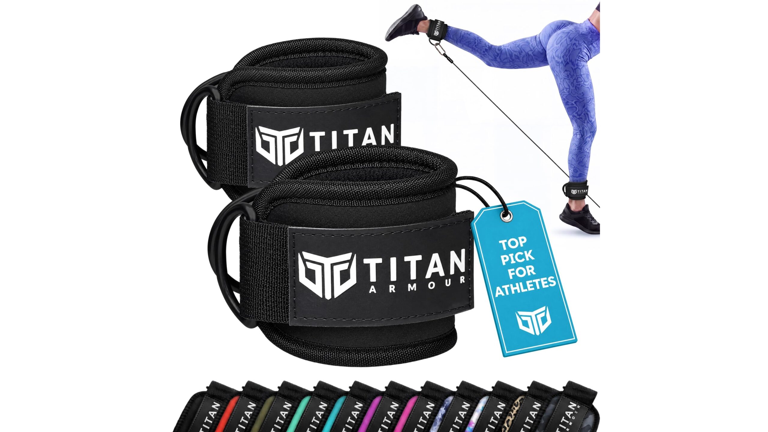 Titan Armour ankle straps per cavi, accessorio essenziale per glutei e gambe in home gym