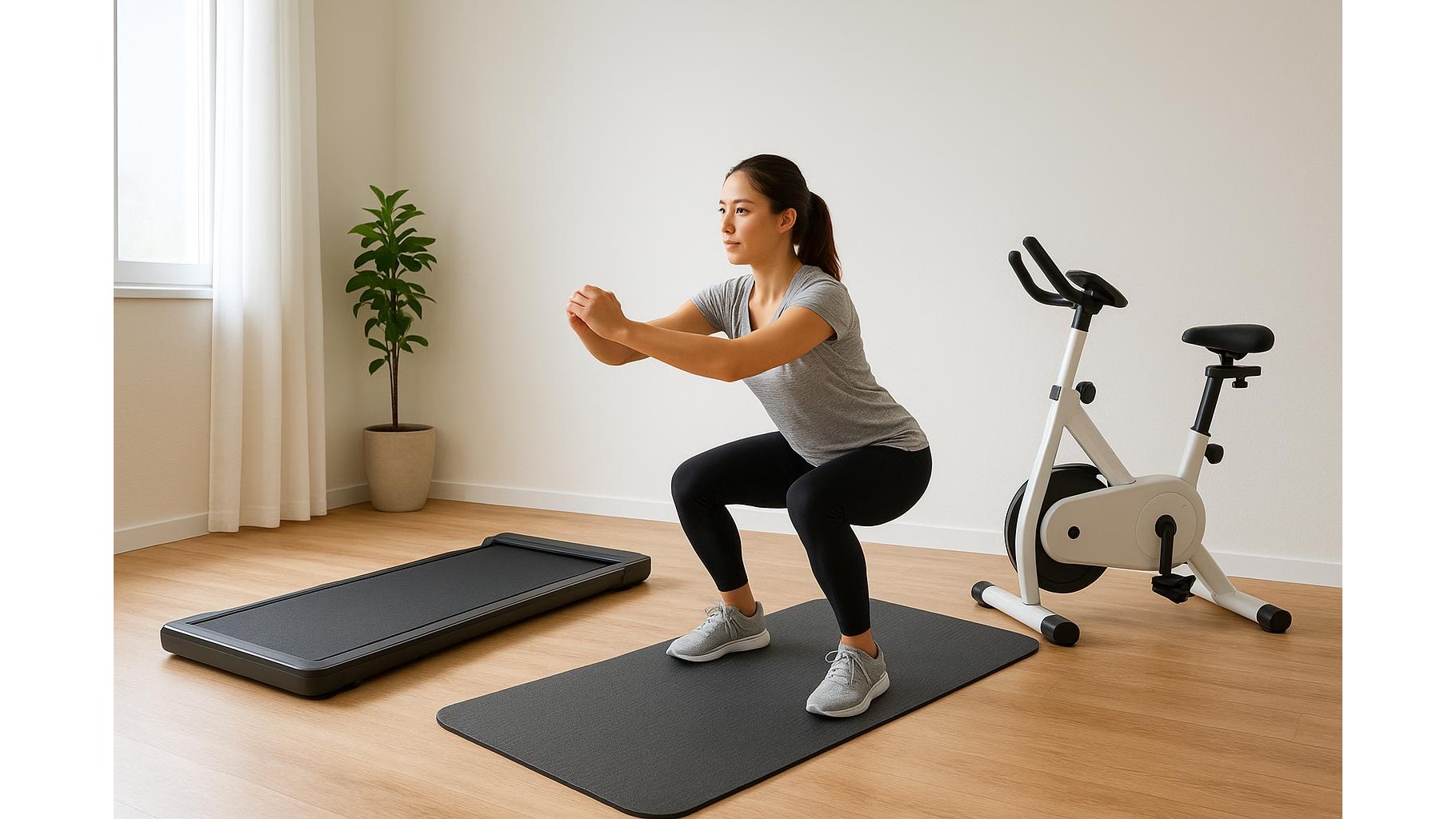 Hybrid cardio circuits at home: how to combine bike, walking pad and bodyweight for better endurance