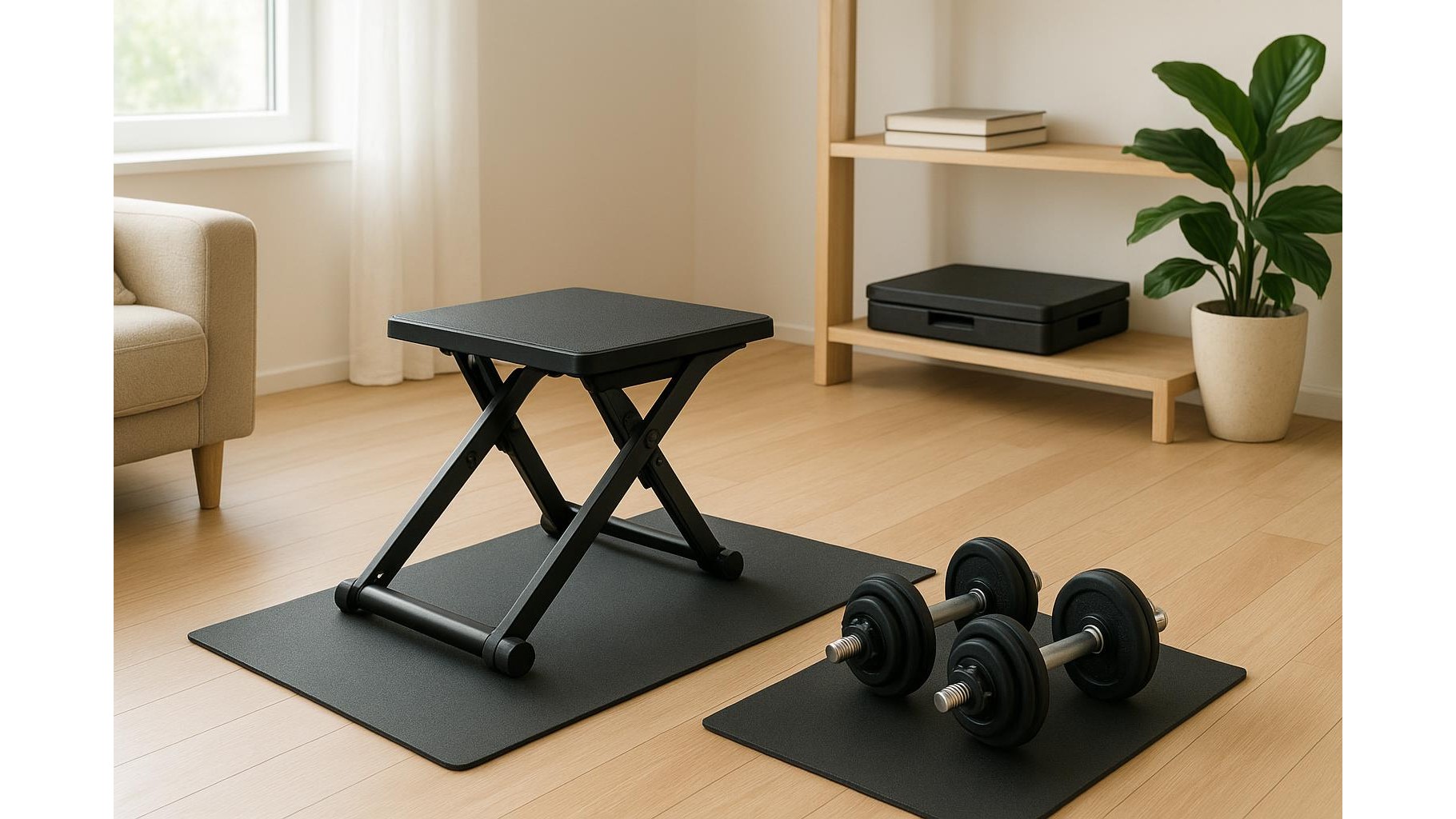 How to choose a foldable squat box and step-up combo for tiny home gyms