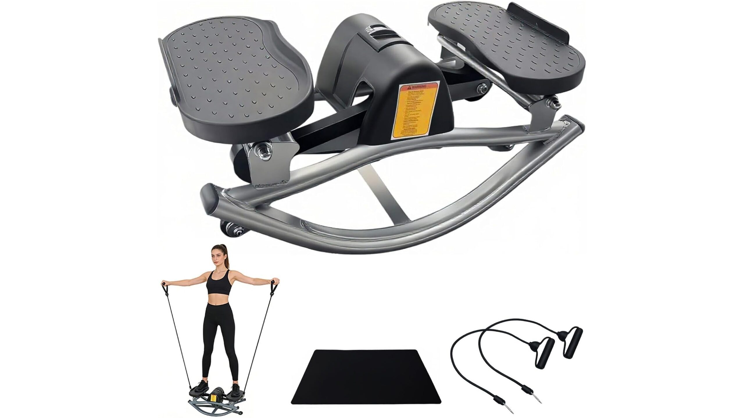 HoldOneLight lateral rocking fitness stepper, cardio laterale salvaspazio per casa