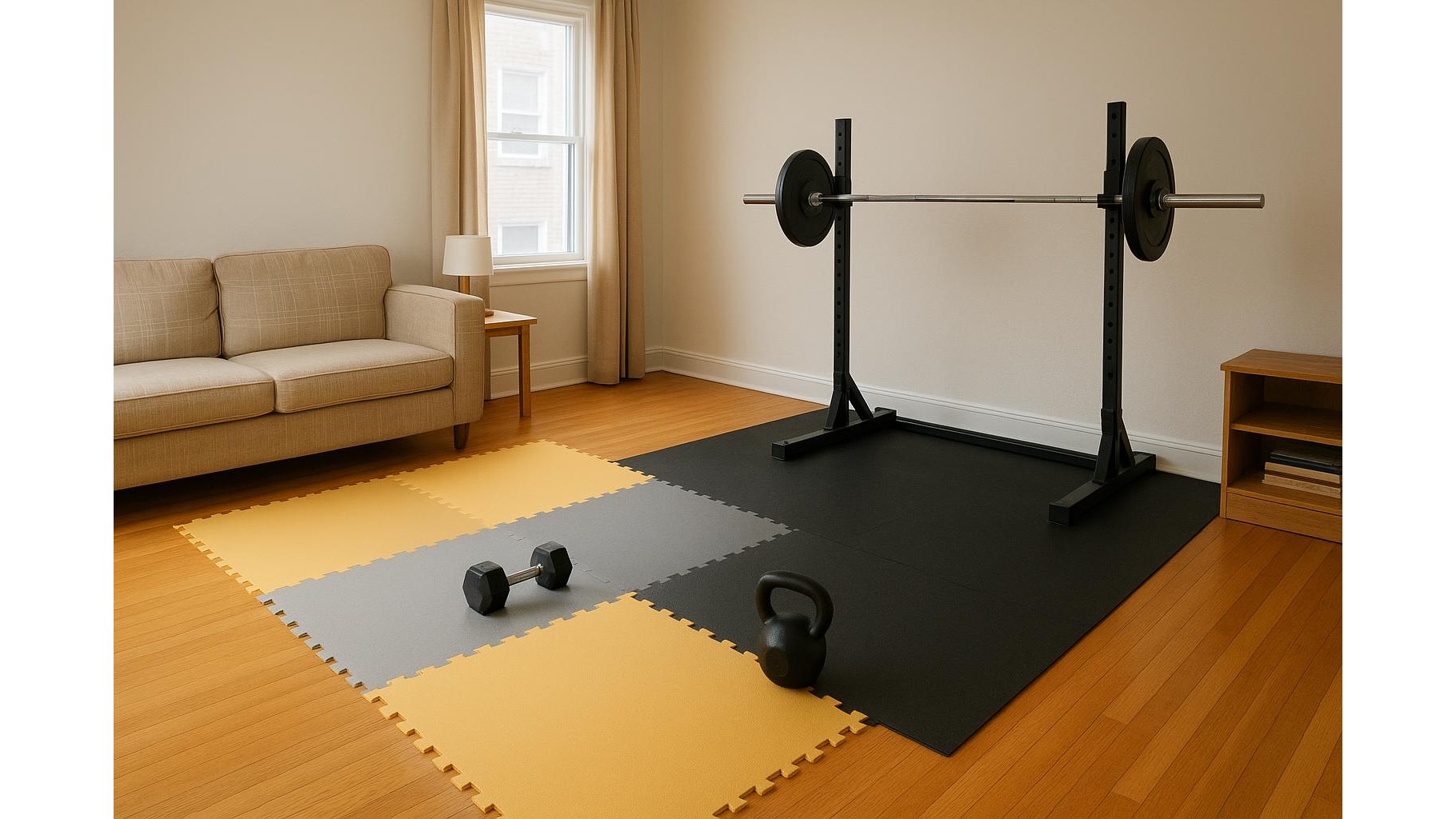 Puzzle mats vs roll-out flooring: choosing safe, quiet surfaces for rented home gyms