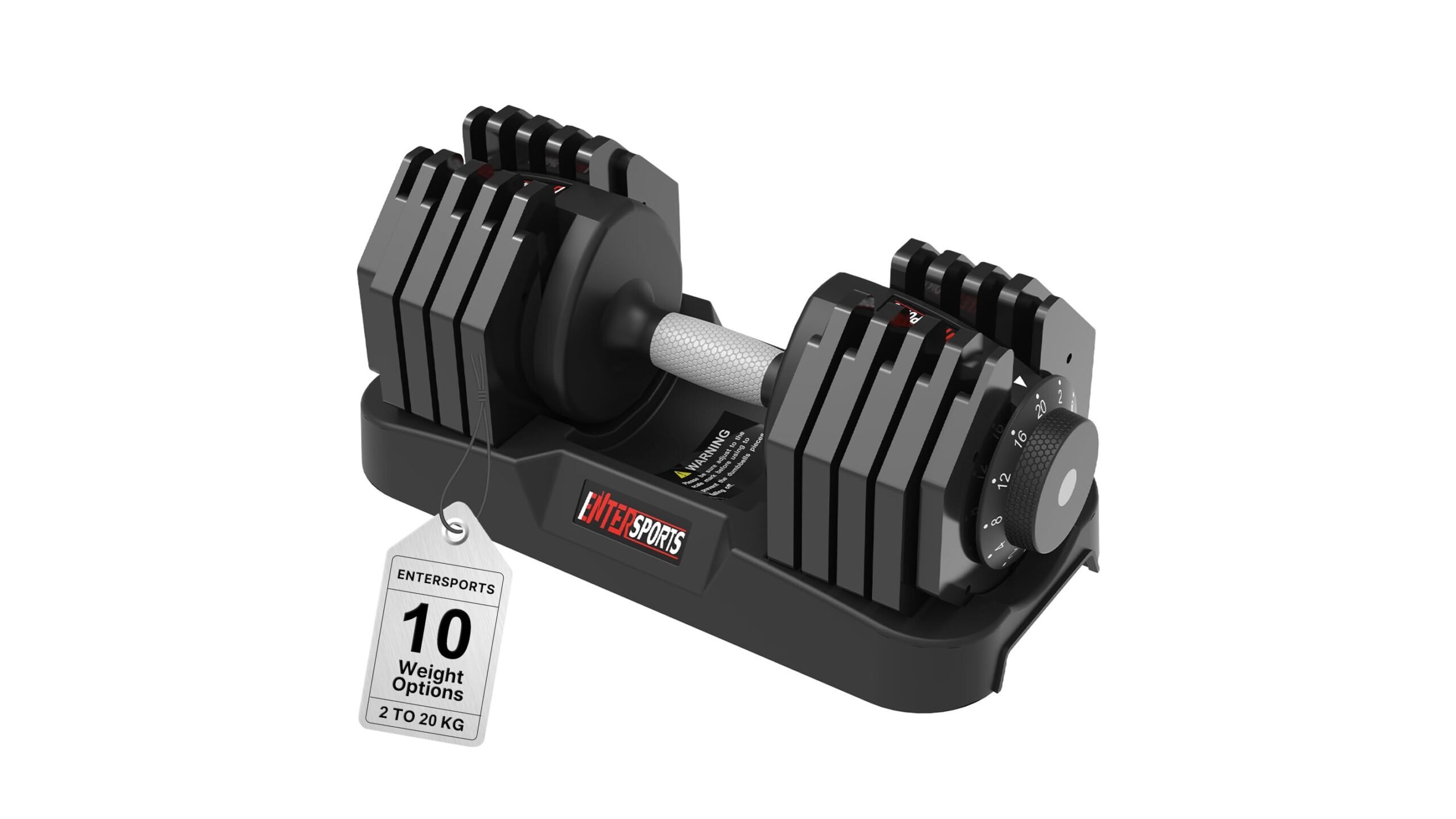 EnterSports adjustable dumbbells, space-saving set to transform your home gym