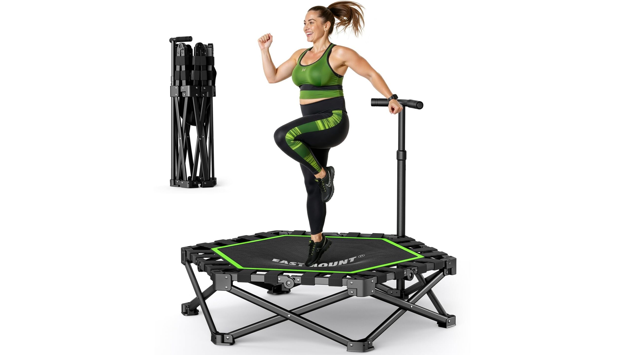 Mini trampoline EAST MOUNT 42″ per cardio in salotto, il rimbalzo silenzioso che non disturba i vicini
