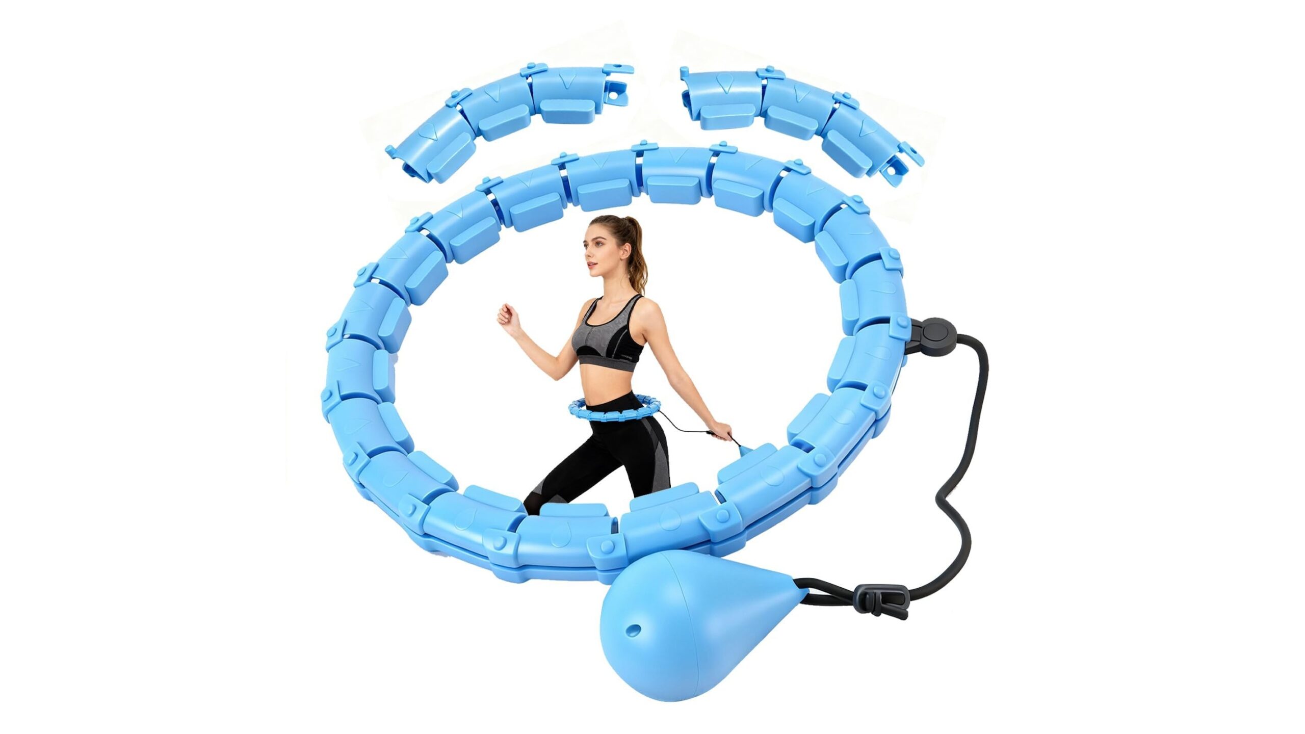 Elviora weighted hula hoop, il cerchio fitness regolabile che trasforma il core training a casa
