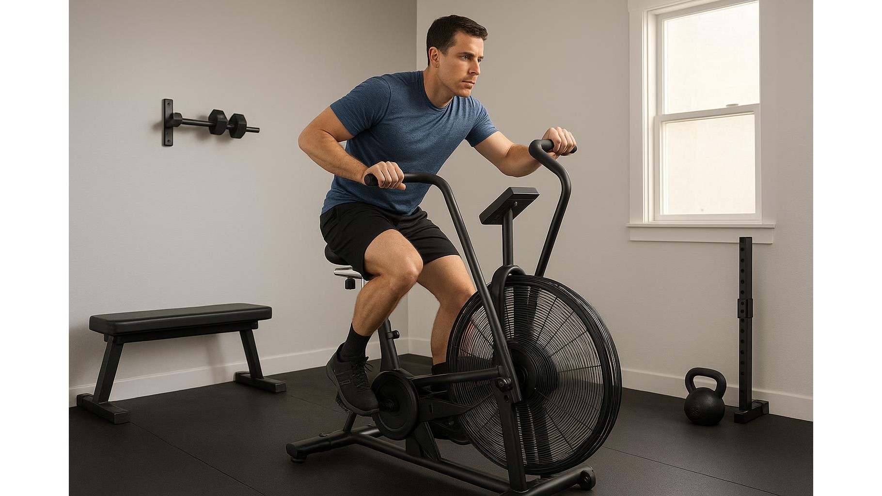 Air bike intervals at home: designing effective low-impact cardio when you cannot run