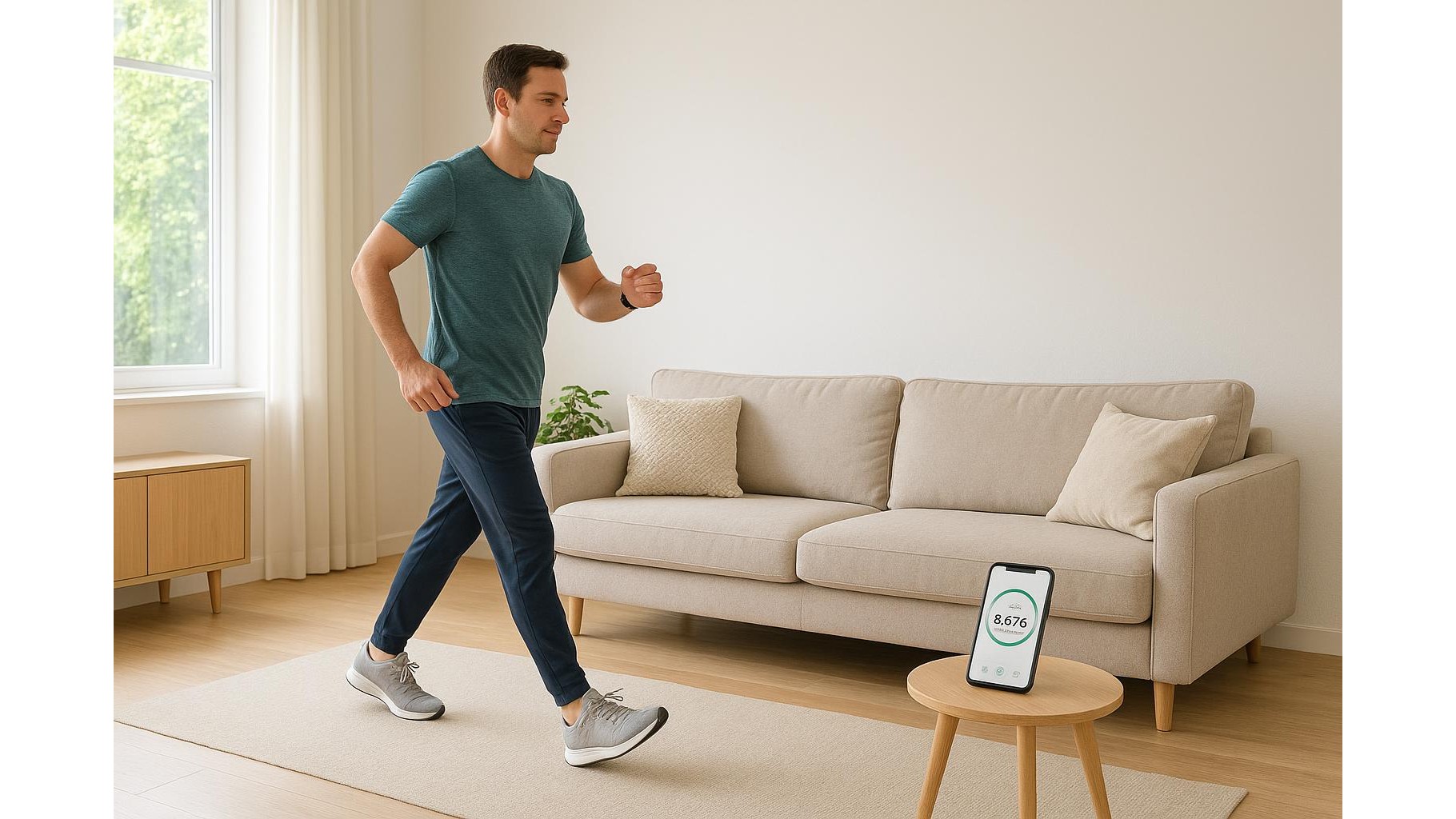 Step-counting at home: how to use simple apps and wearables to turn your house into a walking track