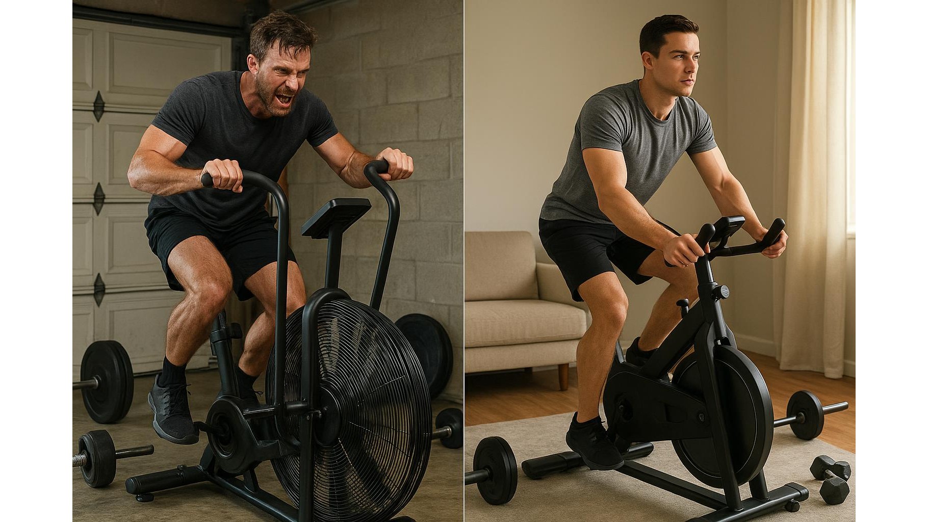 Fan bike vs magnetic spin bike: which home cardio machine really matches heavy strength training days