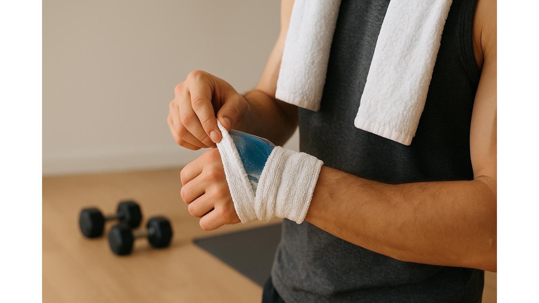DIY cooling wraps and cold points for wrists and neck: staying fresh in a hot home gym