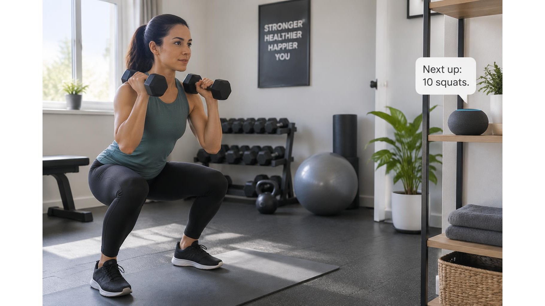 How to use a smart speaker for hands-free home workout cues