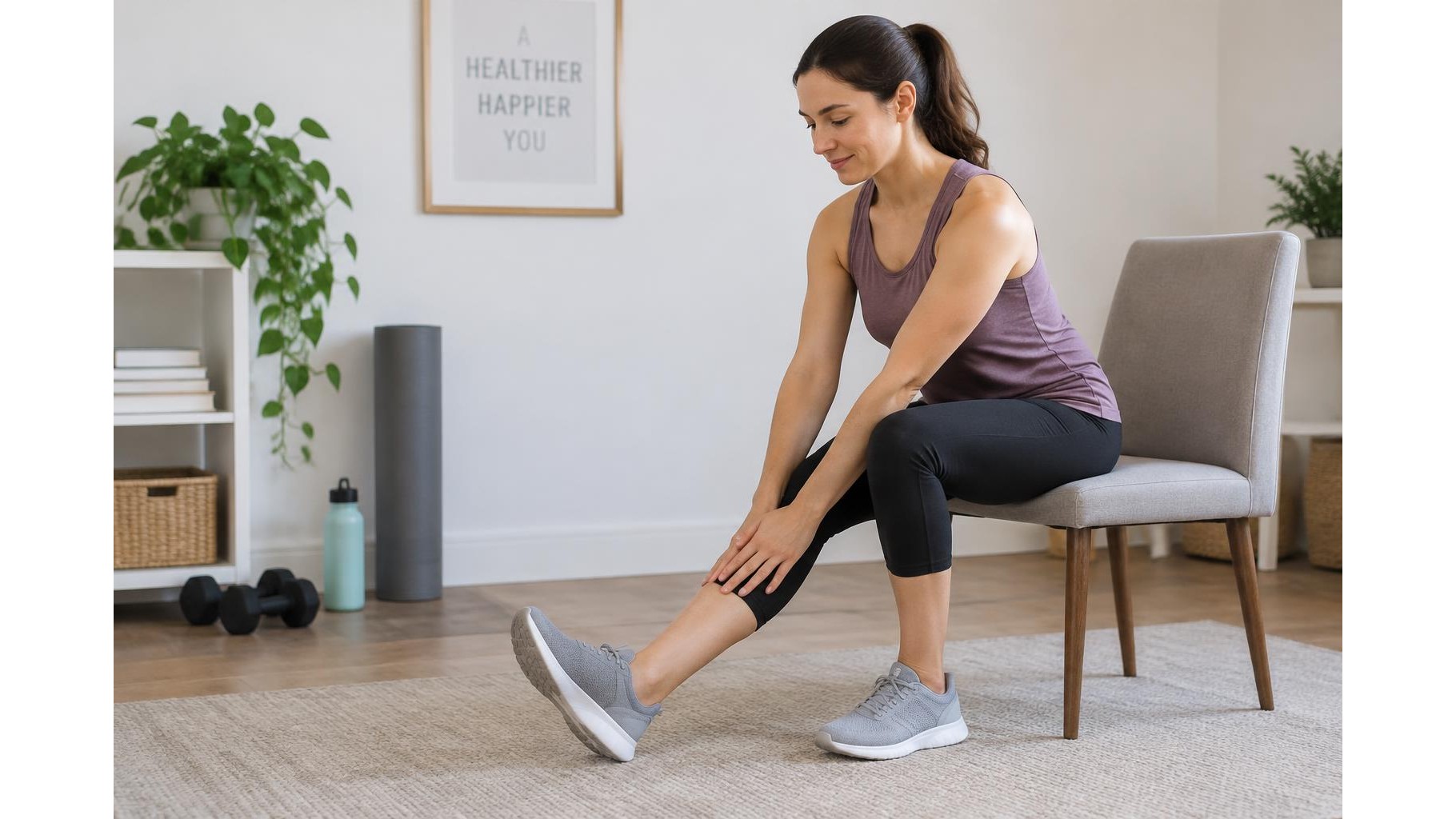 A gentle recovery routine for tight calves after standing and home workouts
