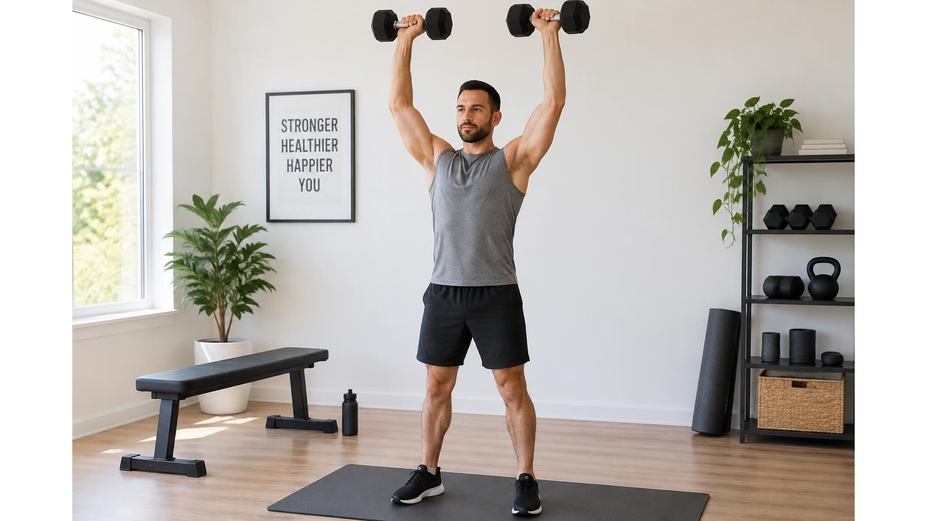 A 30-minute dumbbell workout for stronger shoulders and arms at home