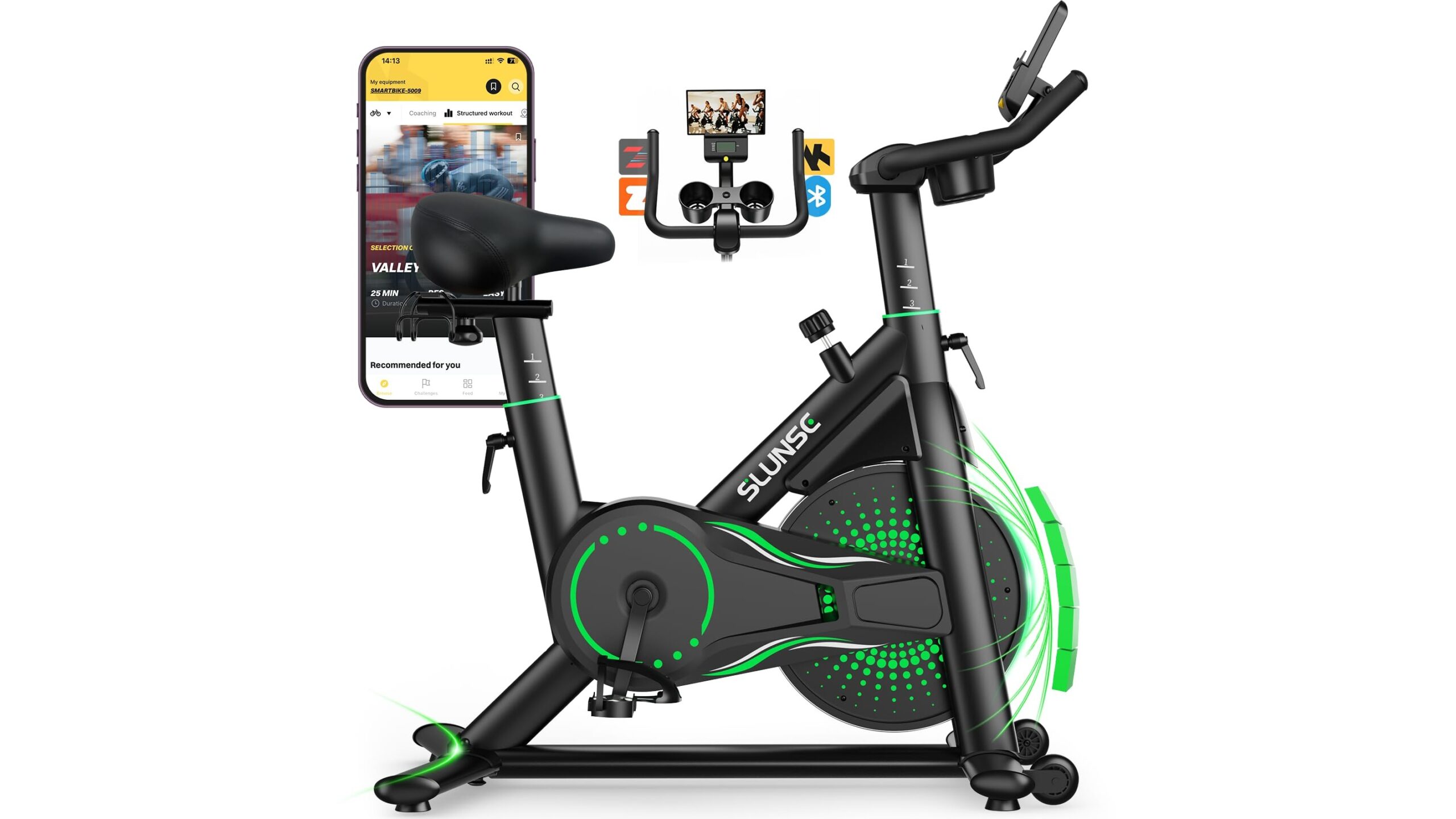 This quiet magnetic exercise bike is a smart fit for home cycling setups