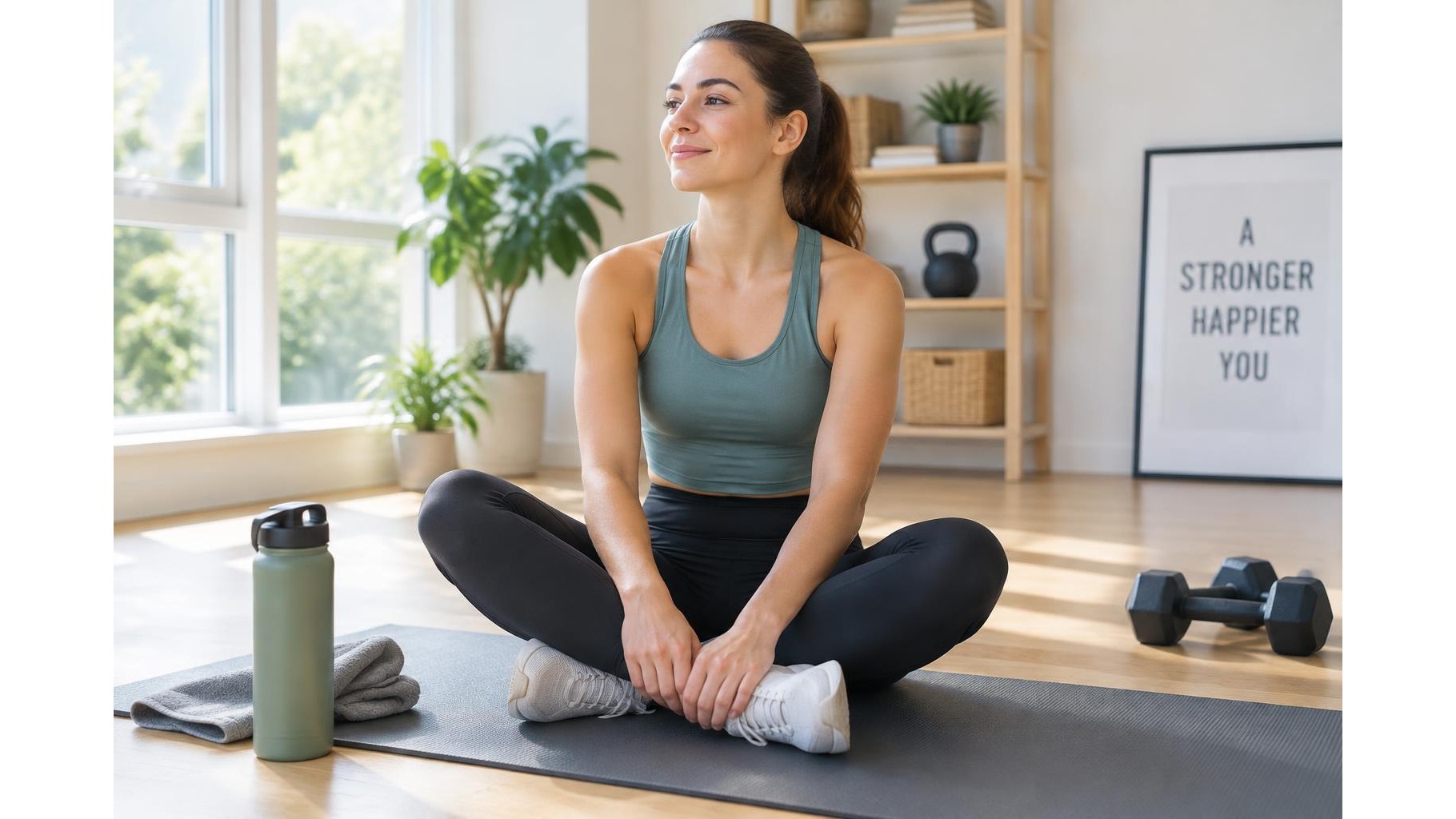 A gentle breathing routine to settle your body after home training