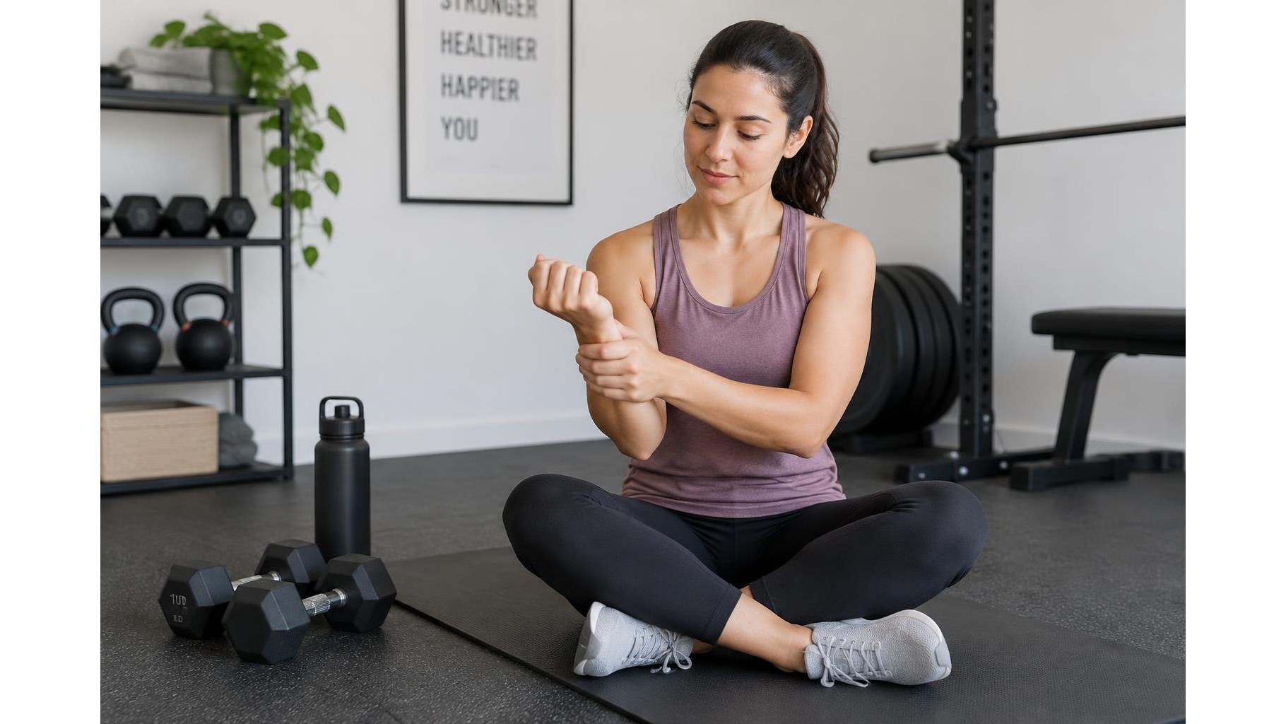 A gentle post-workout routine for tight forearms after home lifting