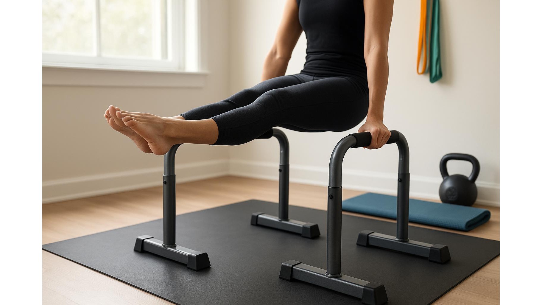 Adjustable parallettes for home strength training: how to choose safe, stable bars for push-ups and L-sits