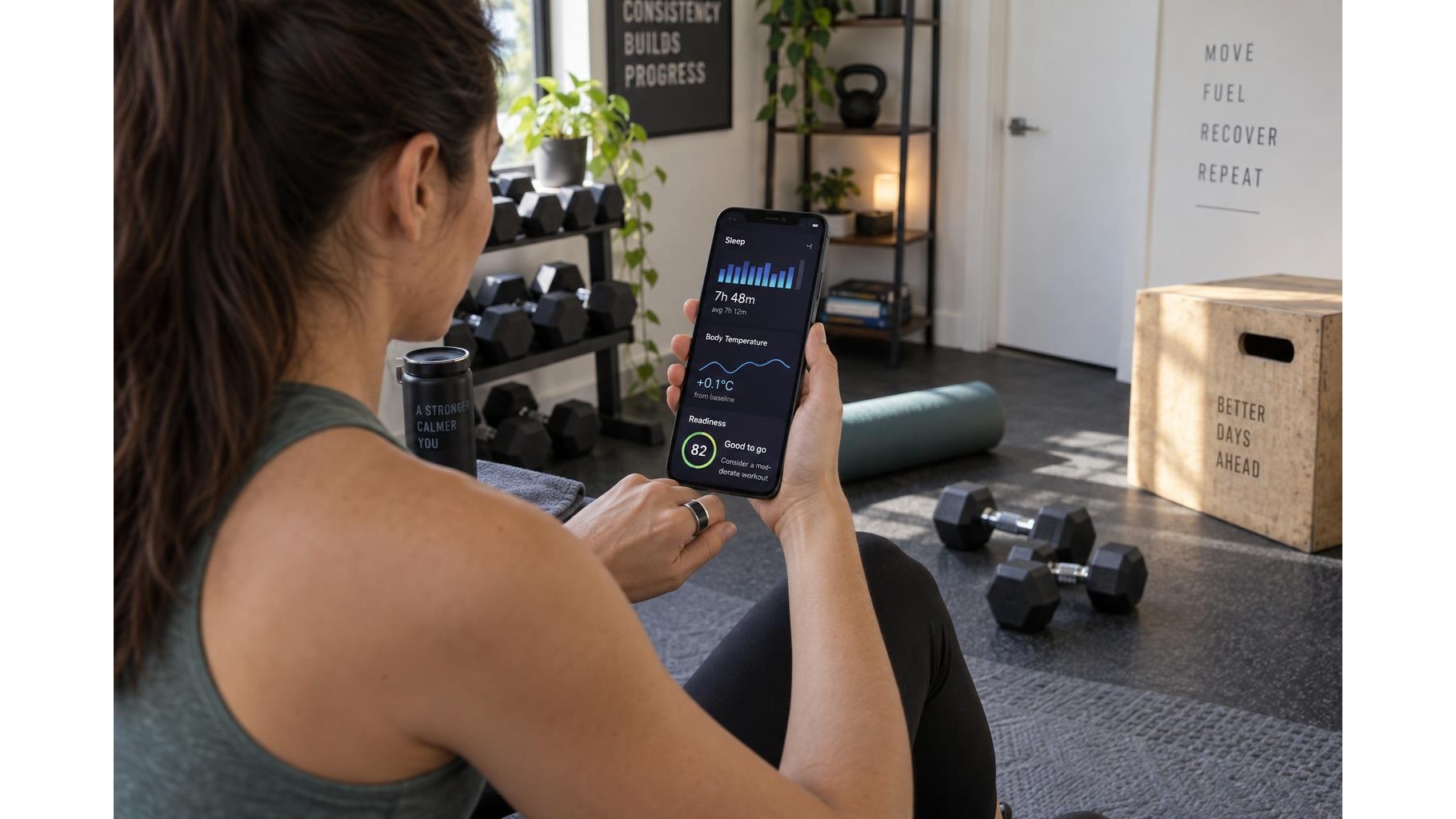How to use a smart ring’s temperature and sleep trends to plan home training
