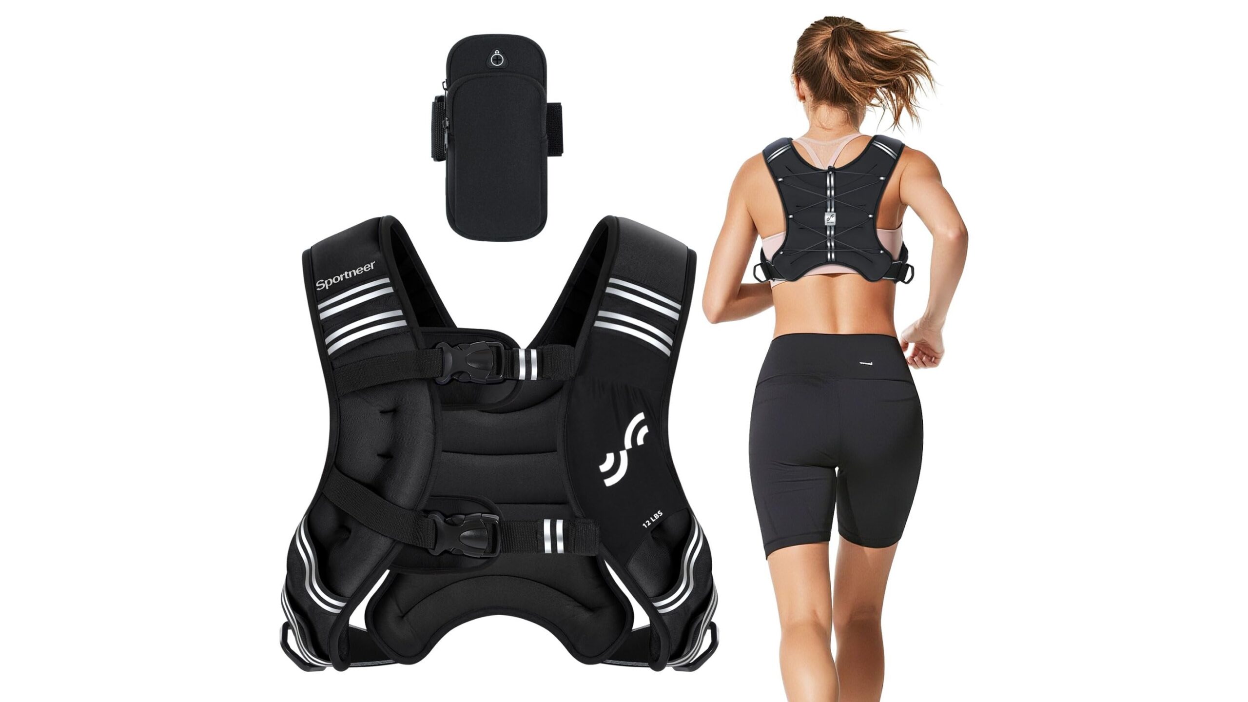 Sportneer adjustable weighted vest on Amazon: a versatile load for home training