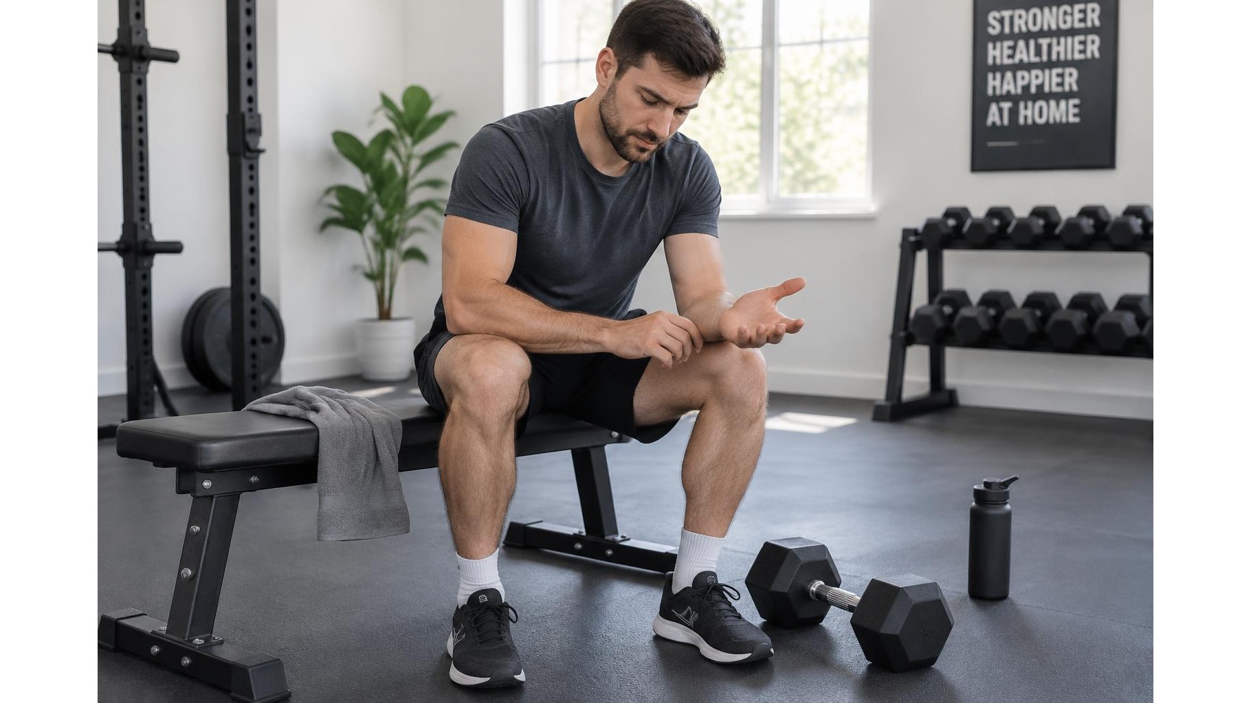 A simple post-workout hand and wrist care routine for home lifters