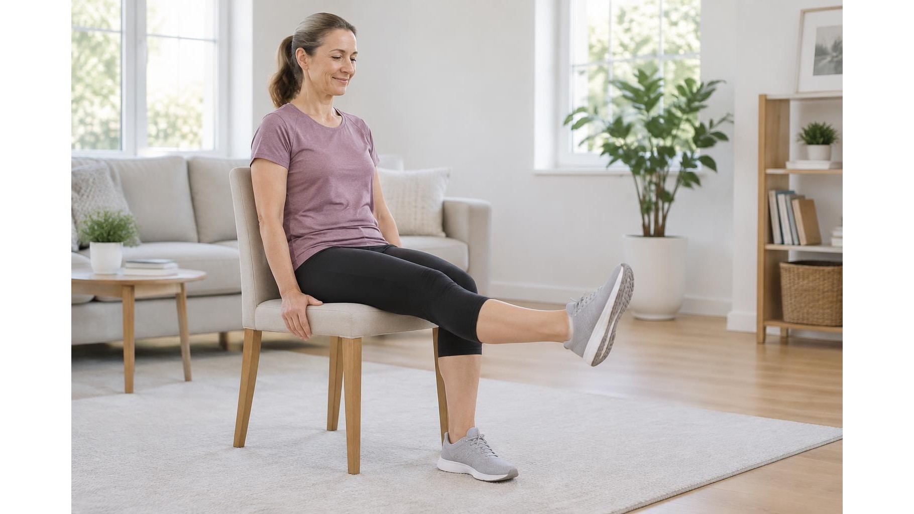 A gentle knee recovery routine for home athletes after a long day of sitting