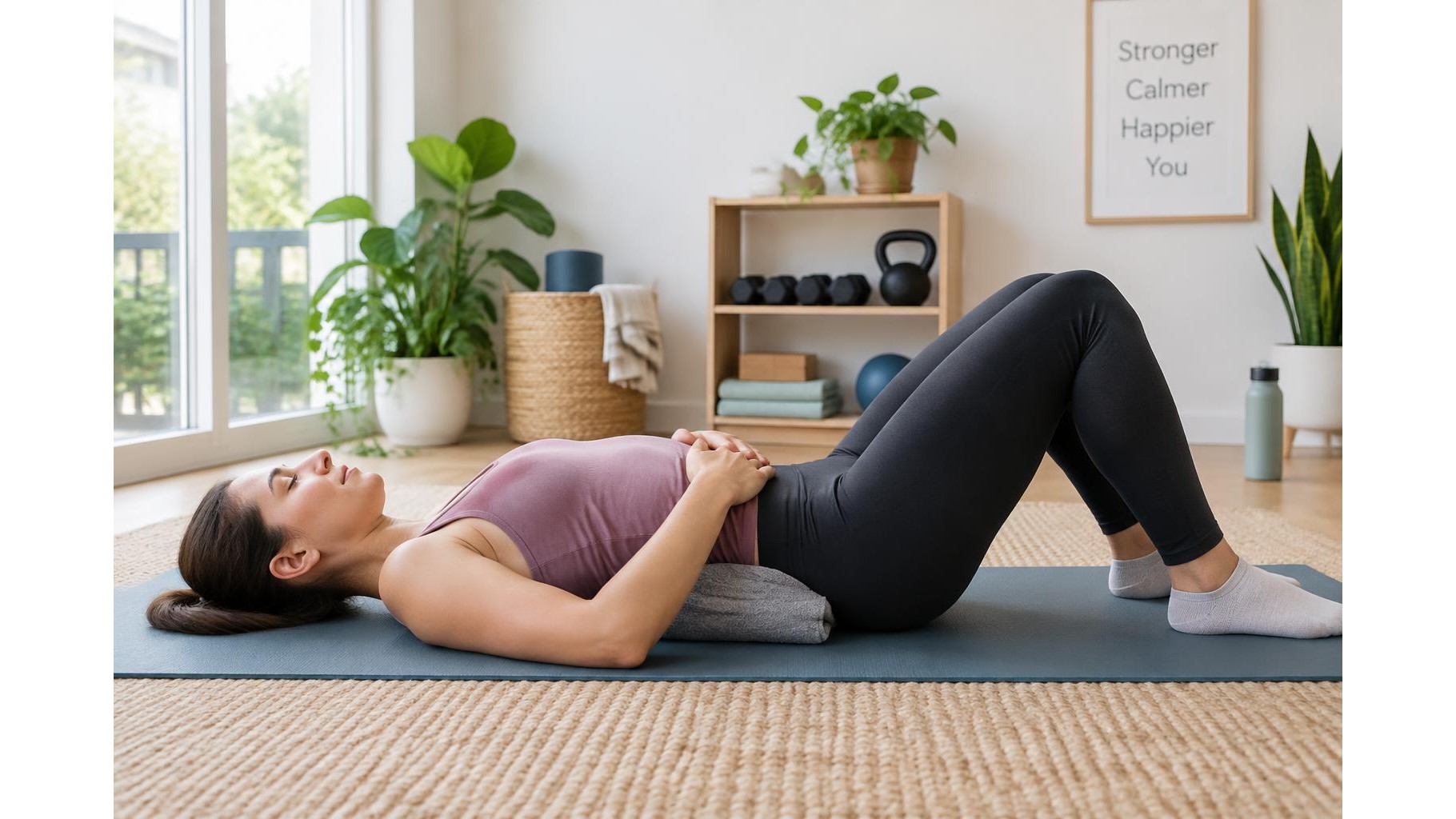 A gentle lower-back reset after long periods of standing and home training