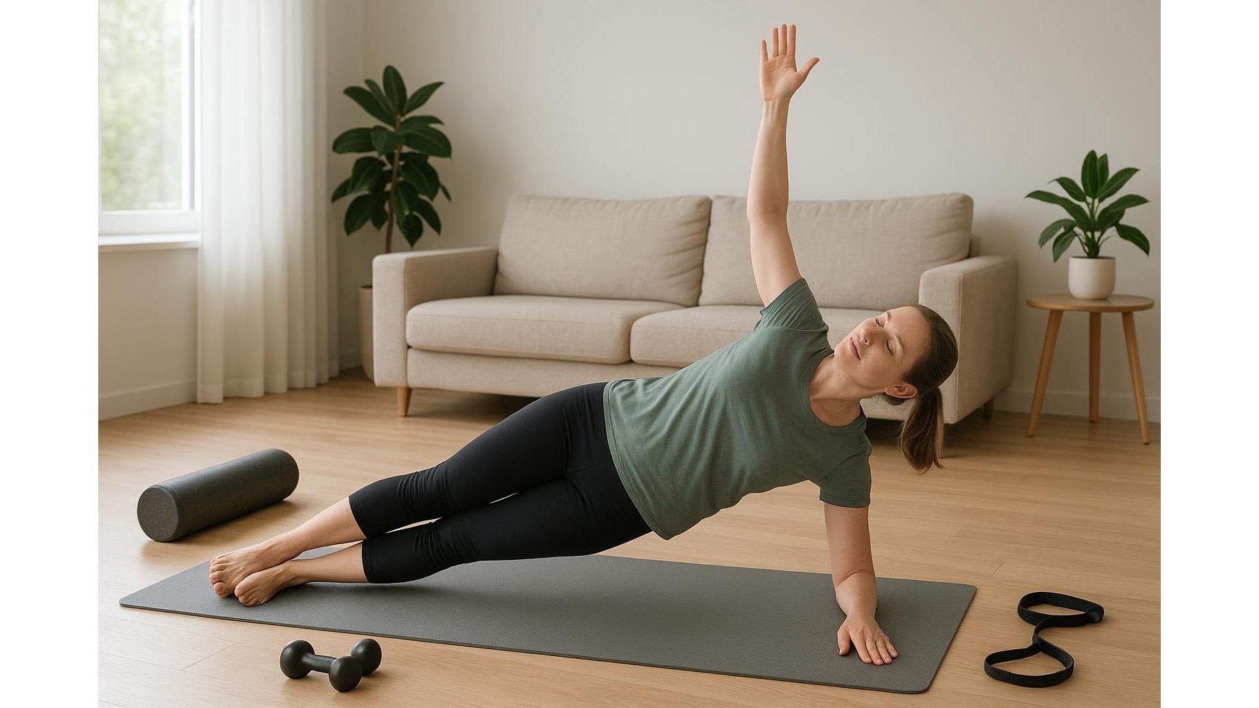 45-minute home workout for scoliosis-friendly strength and mobility
