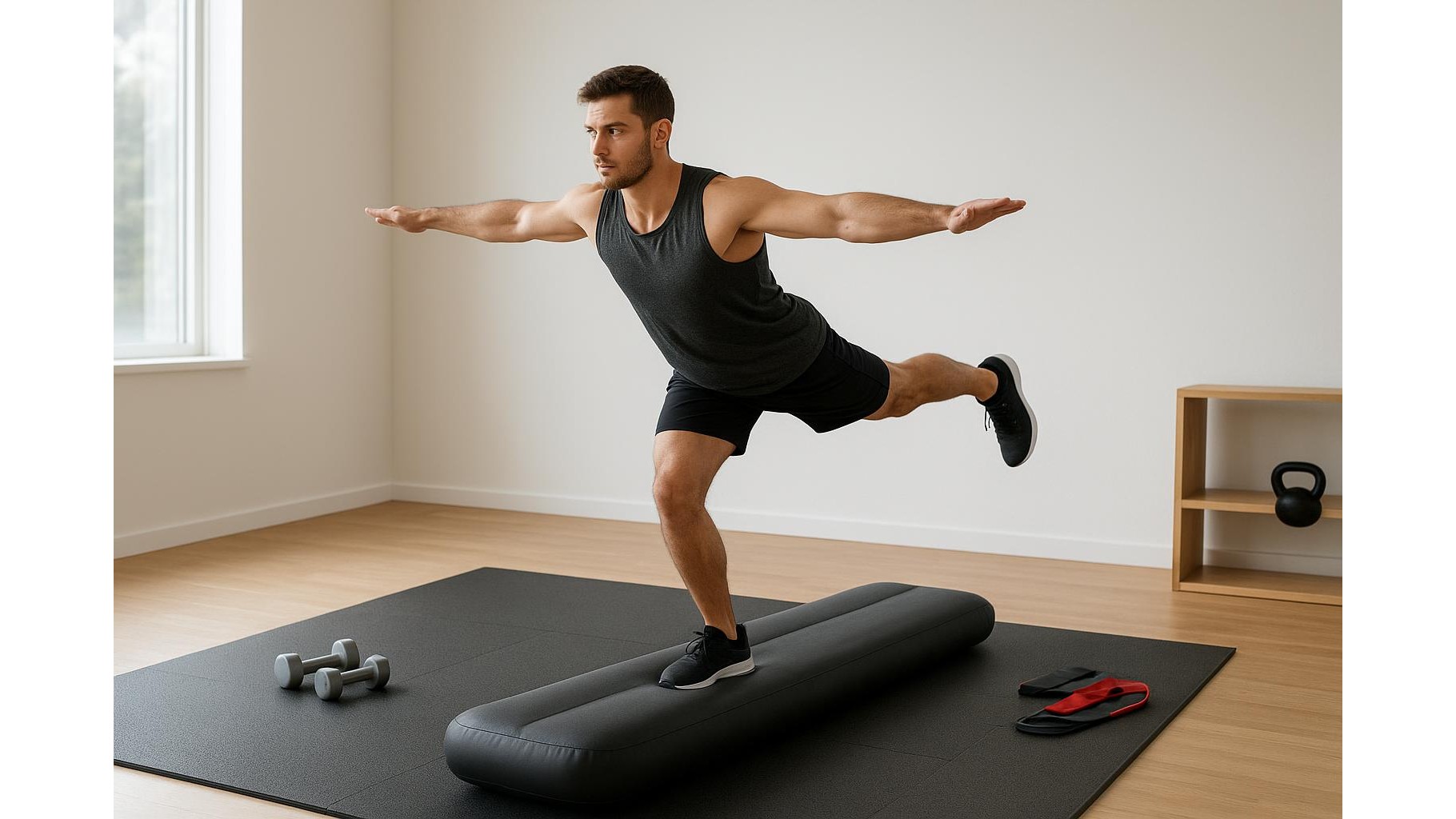 Inflatable balance beams for home training: how to choose stable models for strength and stability work