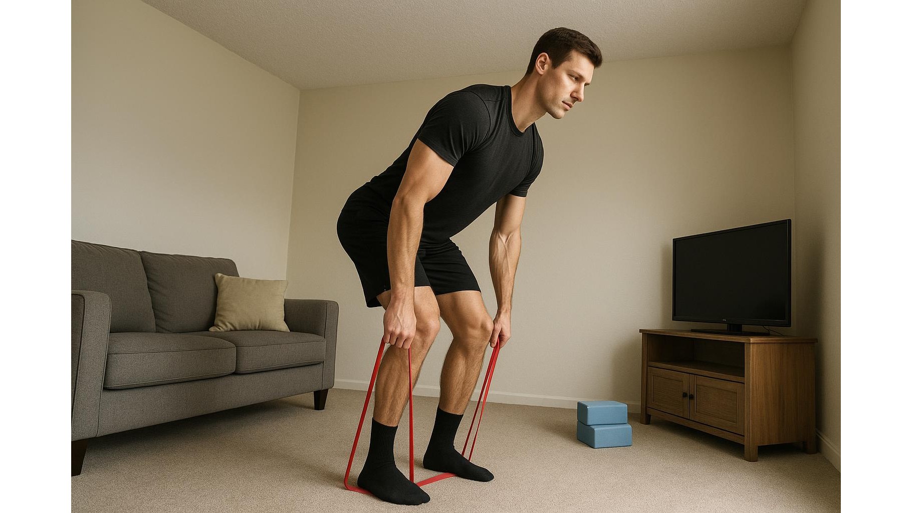 Tall athlete strength plan at home: 45-minute resistance band and yoga block workout