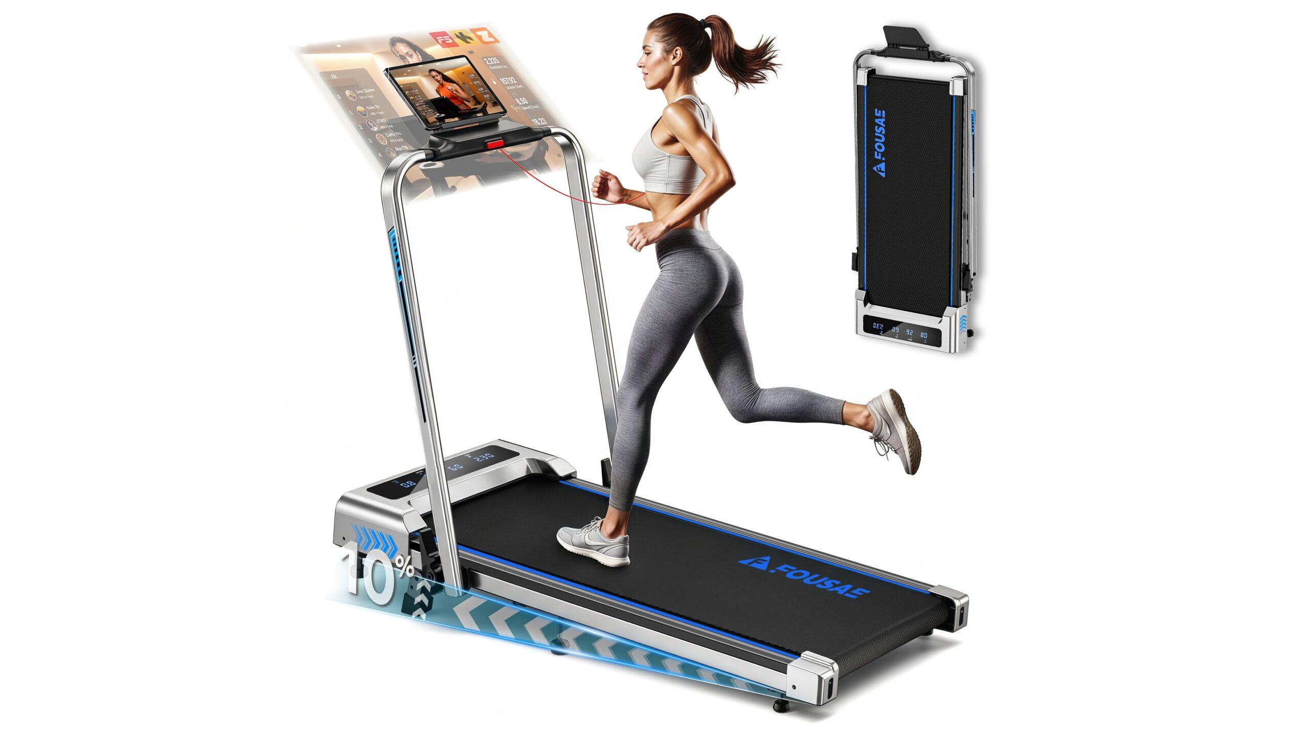 7.5 mph foldable treadmill and 5-in-1 walking pad for home, a versatile all-in-one under-desk and running solution on Amazon