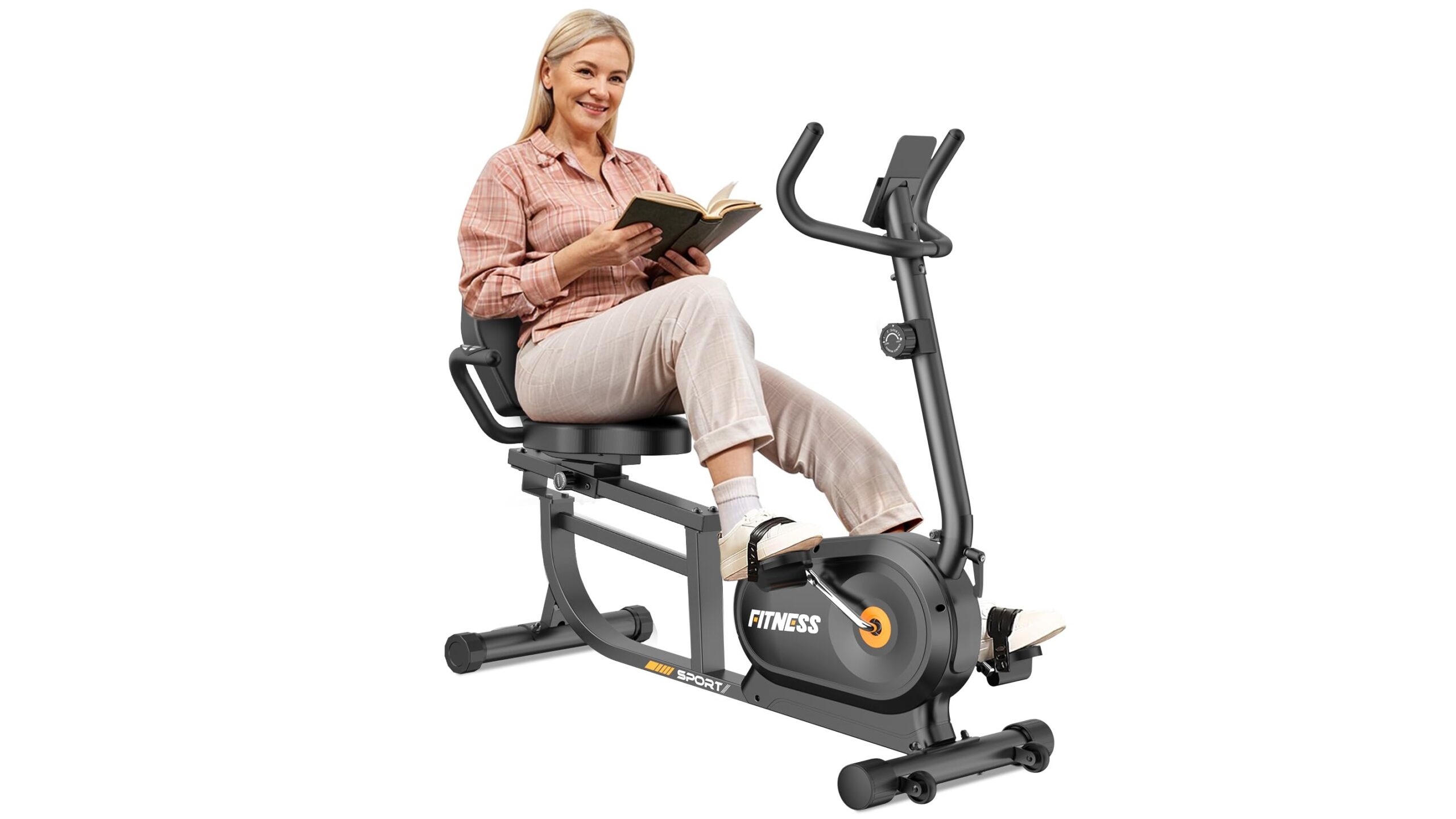 Recumbent exercise bike Dskeuzeew per il tuo home gym, cardio silenzioso con 16 livelli di resistenza