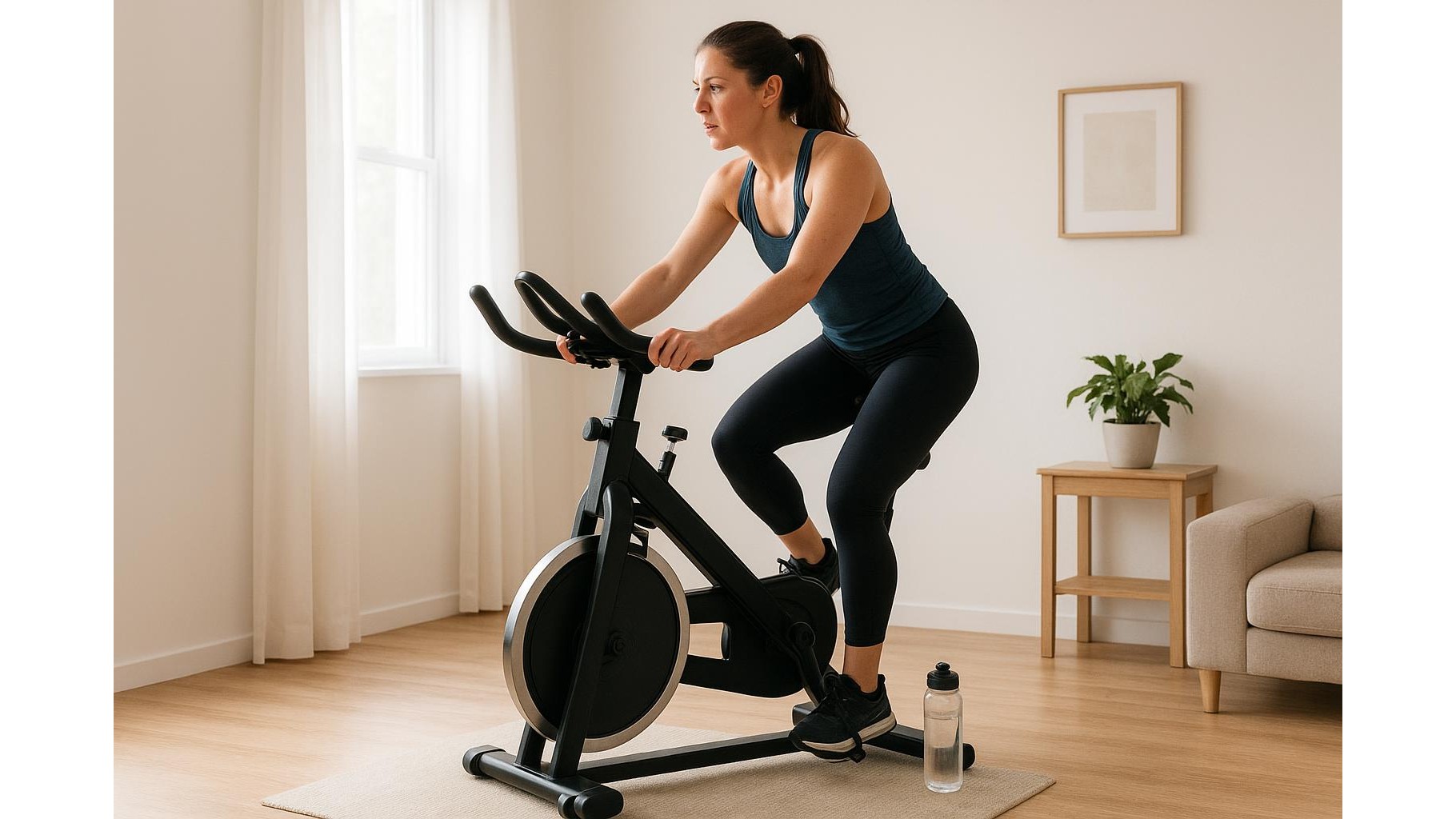 Manual flywheel spin bikes for home: how to choose a compact model for interval training