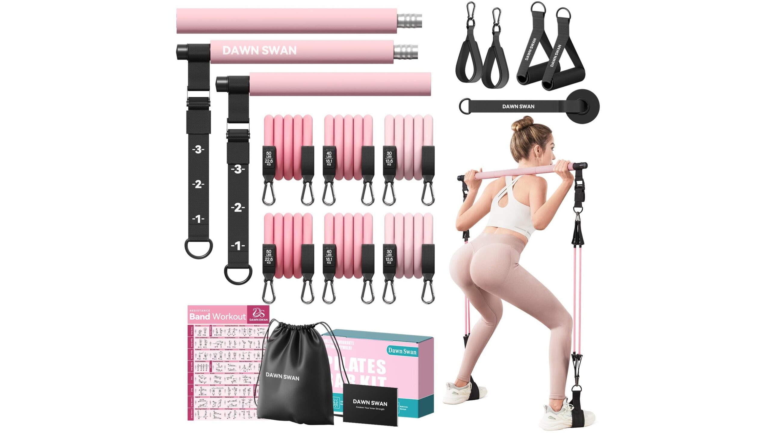 Dawn Swan pilates bar kit, il mini home gym portatile che ora costa meno su Amazon