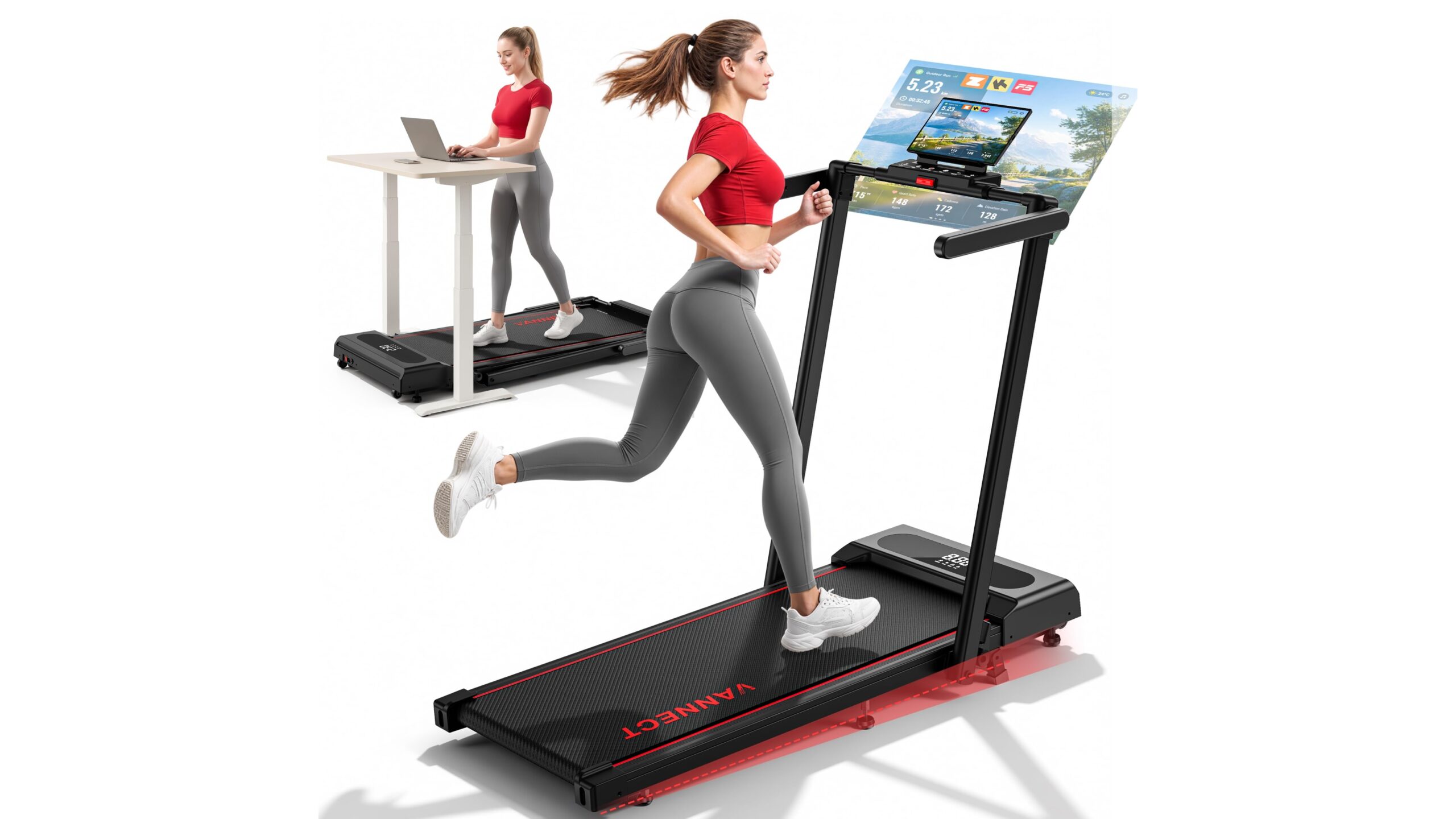 This 6 in 1 folding treadmill turns your living room into a full cardio studio