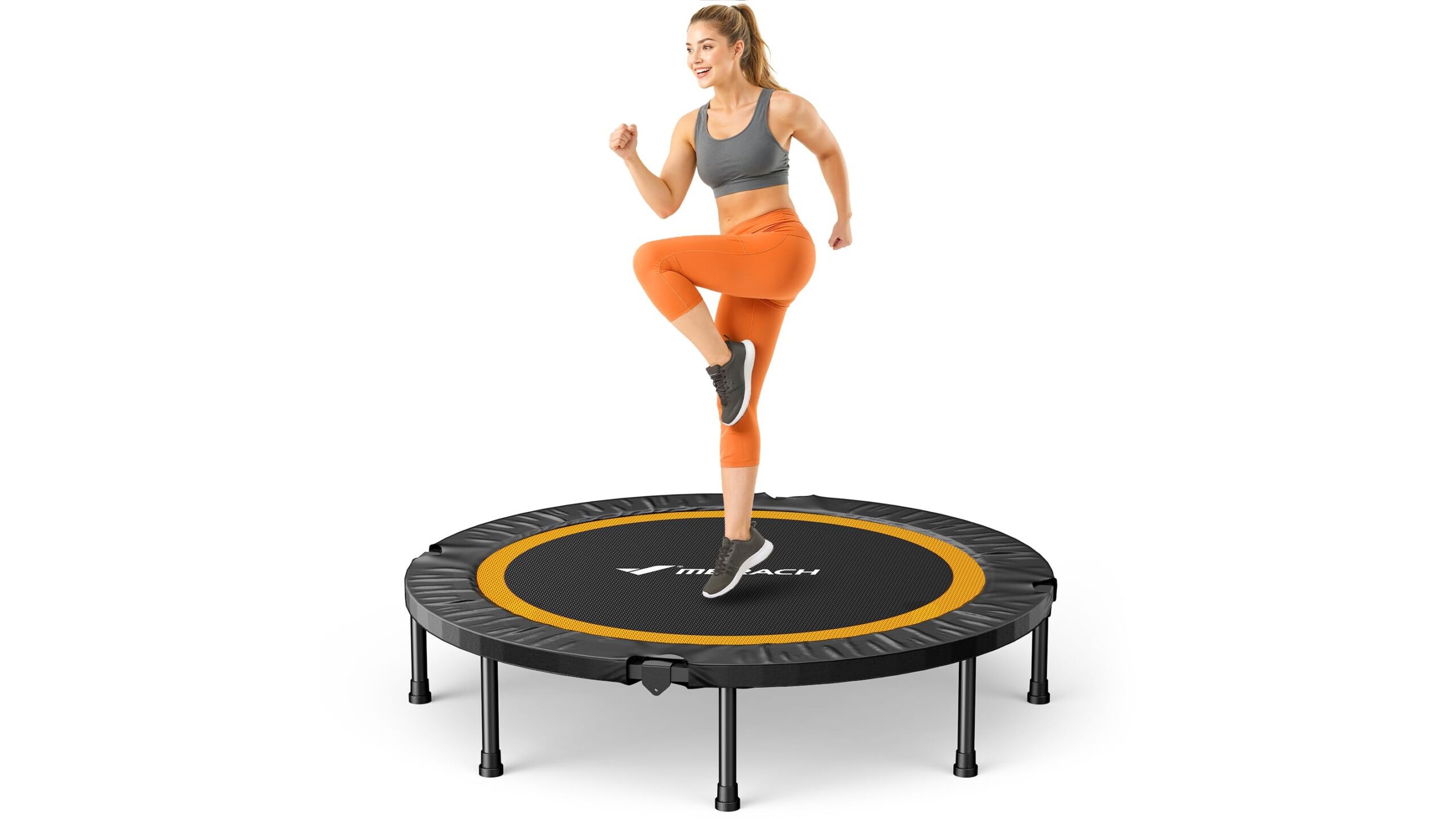 Merach trampoline, il mini trampolino pieghevole che trasforma il cardio indoor